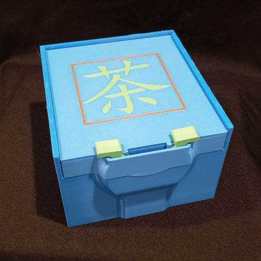 20250106_145824.jpg 3D Printable Tea Bag Holder with latching lid sized for A1 Mini sized printers