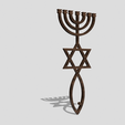 Shapr-Image-2024-01-24-131928.png Messianic Seal of Jerusalem, symbol for Messianic Judaism and Christians, Menorah, Jesus Fish Ichthys, Star of David.