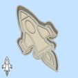 40-1.jpg Science and technology cookie cutters - #40 - rocket / launch vehicle