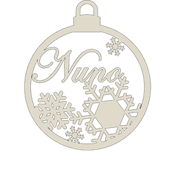 Ball_Snow_Nuno_1.png STL file Christmas Tree Ball - Snow Nuno・3D printable model to download