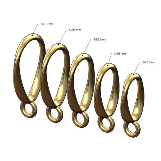 STL file Oval section simple twisted bail with loop 3D print model 🔗 ...