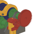 Gearbox-drive-v8.png Soporte para motor de corriente continua (para modelo de demostración con reductor)