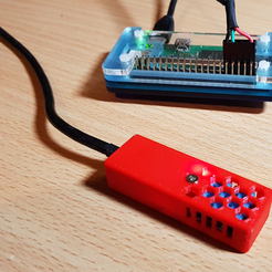 Untitled-4.png Free STL file DHT11 Sensor Module Case・Template to download and 3D print