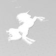 Unicorn2-2.png Unicorn Silhouette Outline 2D Wall Art, Decor, Stamp