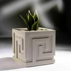 f2.jpg Fichier 3D gratuit pack pour 4 pots artistiques・Design imprimable en 3D à télécharger