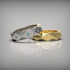 008.jpg STL-Datei Wedding rings herunterladen • 3D-druckbare Vorlage, Golden-Snake