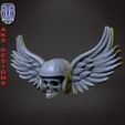 Skull_with_wings_v1_Bas_relief_2.jpg Skull with wings v1 Bas relief home decoration