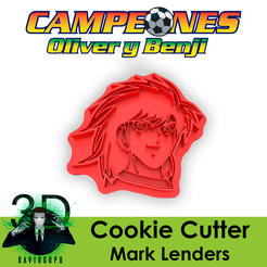 OTvear 1 =m! Cookie Cutter Mark Lenders Fichier STL MARQUE PRÊTEURS EMPORTE-PIÈCE / CAPITAINE TSUBASA・Modèle à télécharger et à imprimer en 3D, DavidGoPo3D