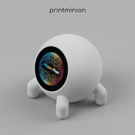 Sphere Enclosure w. "finger" legs (M3O105) for pimoroni HyperPixel 2.1 round Touch and *Raspberry Pi* 3D model