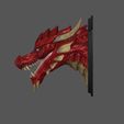 06.jpg Red Dragon Bust - Wall Trophy