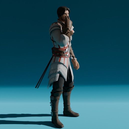 STL file Ezio Auditore Low Poly 👾 (OBJ)・3D printing design to download ...