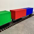Train-Container-Wagon-9.jpg Железнодорожный контейнерный вагон — 40 футов / 60 футов с поворотными замками — масштаб 1:14