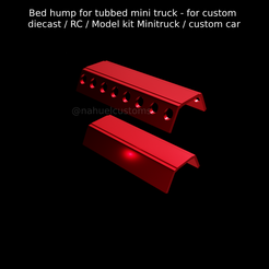 New-Project-2021-09-26T230515.599.png STL file Bed hump for tubbed mini truck - for custom diecast / RC / Model kit Minitruck / custom car・3D printing design to download