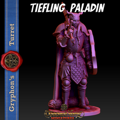 p1.png Archivo STL Paladín Tiefling・Objeto imprimible en 3D para descargar, ThousandYoung