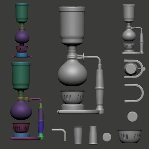ZBrush-Document.jpg Handheld Vacuum Brewer Set (Siphon-Style Design)