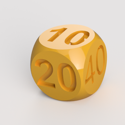Dé_10.png Free STL file 6-sided playing dice - ten・Design to download and 3D print
