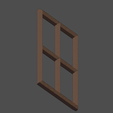 RectangleWindow-06.png Wooden Window Frame Rectangle (28mm Scale)