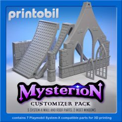 printobil_Mysterion_Wave3.jpg PRINTOBIL MYSTERION - GOTHIC SYSTEM-X ROOF PACK - PLAYMOBIL COMPATIBLE DESIGNS FOR CUSTOMIZERS