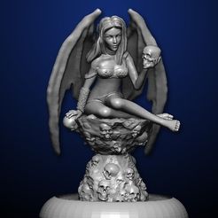 succubus on base.jpg STL file Succubus on Throne・3D printable model to download