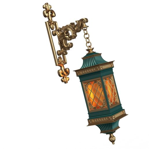 Classic Street Wall Light 0202 - 3D model önizlemesi