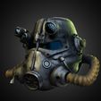 PowerArmorT45HelmetFront34LEft.jpg 用于 Cosplay 的《辐射 4》T-45 动力装甲头盔