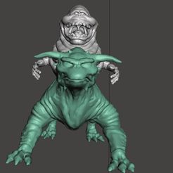 777.jpg OBJ file slimer riding terror dog・3D printing idea to download