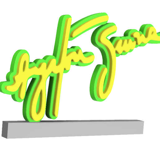 Archivo STL Adorno firma Ayrton Senna 👾 ・Modelo para descargar e