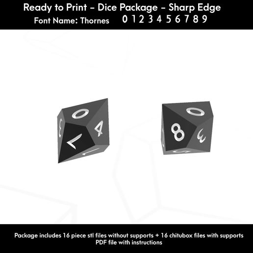 6.jpg Dice Masters - Druckfertig - 16-teiliges Set - Vorgestützte STL-Dateien für den 3D-Druck - mit unserer exklusiven Thornes-Schrift
