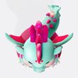 005.jpg Cute Pink Dragon 3D print model