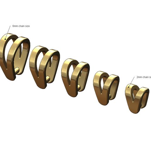 Open work open loop bail mini set 3D print model 3D model