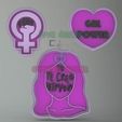 331440917_934658394559436_6673576239298215535_n.jpg STL file set of cutter plus marker for women's day "I believe you sister".・3D printer design to download