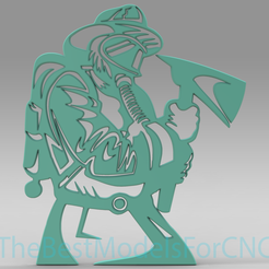 Firefighter-With-ax.png 3D Model STL File for CNC Router Laser & 3D Printer Firefighter With ax