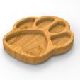 untitled.104.jpg Paw Serving Tray, Cnc Cut 3D Model File For CNC Router Engraver, Plate Carving Machine, Relief, serving tray Artcam, Aspire, VCarve, Cutt3D