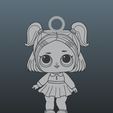 lol.png Lol doll keychain  - Multicolor Print