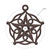 Pettacle-08-v4-d21.png Gothic Pentagram of Brisingamen for Protection witch  Pendant neck necklace earing  keychain pt-08 3d-print and cnc