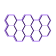 1385 Hexágonos 45mm.stl Hexagon multiple cutter set