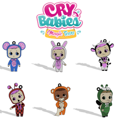 Bebés-Llorones-Cry-Babies.png Bifi Bonnie Cony Lady Lala Lucy Pack Keychain