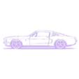 mustang old siuleta.stl ford mustang fastback silhouette