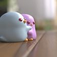 TinyMakers3D_chicks-in-love02.jpg ♡♡♡♡ LOVE CHIKS , cute adorable and cuddly kawaii adorable , cuddling ducklings by TinyMakers3D