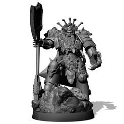 The-Great-Chief2.jpg STL-Datei Großer Runenhäuptling - Solide Version kostenlos・3D-Druck-Vorlage zum herunterladen