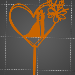 wedding3.png Archivo STL Topper de torta Casamiento・Modelo imprimible en 3D para descargar