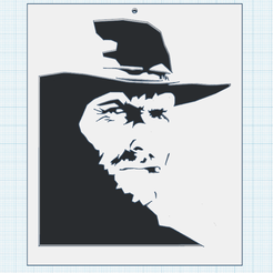 0.png Free STL file Clint Eastwood・3D print design to download