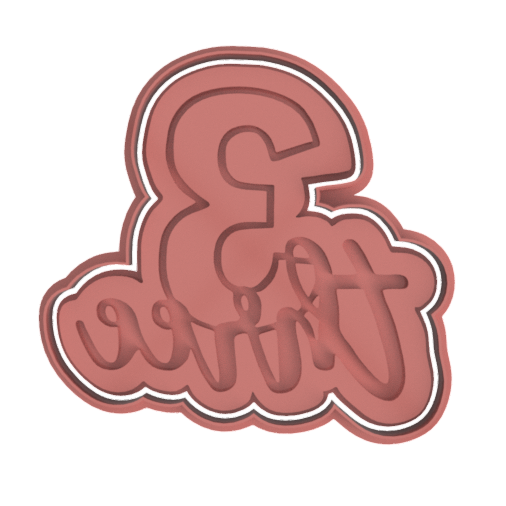 Three-(Embossed).png Numbers 1 to 10 Cookie Cutter Set (Embossed and Regular Set) - Commercial