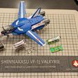 Box-Front-with-Valkyrie-1.jpg Arcadia Macross 1/60 VF-1 Super Valkyrie / Veritech Parts Storage and Display Box