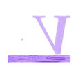 (V) Individual.stl Rustic Picture Frame Alphabet