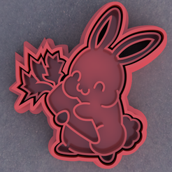 Conejo_zanahoria1.png STL file Rabbit and carrot. Easter cookie cutter. Rabbit and carrot. Easter Cookie Cutter.・3D printing design to download