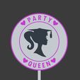 Party-queen-diploma-UNIVERSAL-3-COLORS.jpg Cake Topper SET - Party Queen for graduation - 2 color and 3 color print