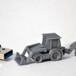 bakho1.jpg Free STL file Backhoe・3D printable model to download