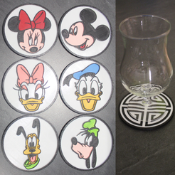 Sans-titre7.png Fichier STL 6 Coaster Disney Mickey and Friends・Modèle à imprimer en 3D à télécharger