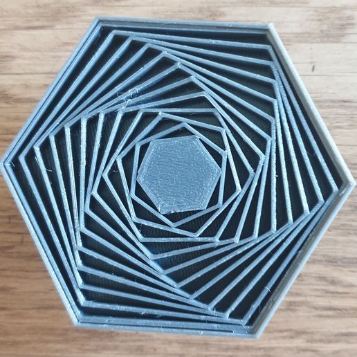 Jouet Hexagonal Fidget, Hexagone Fractal Imprimé en, Jouet De Rotation, Jouets Amusants pour Adultes, Jouet Rotation Bureau, Jouet De Rotation Magique, Illusion Hexagonale, Jouets Anti-Stress